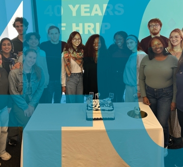 Columbia Law Human Rights Interns at a party