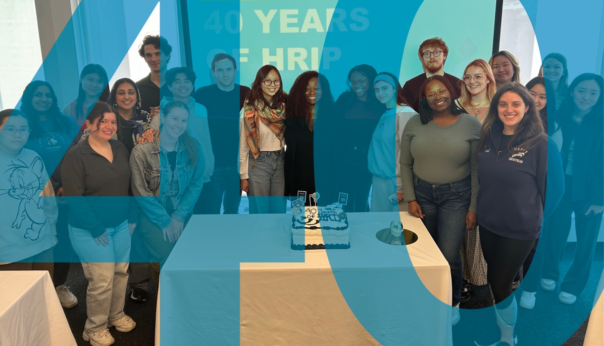 Columbia Law Human Rights Interns at a party