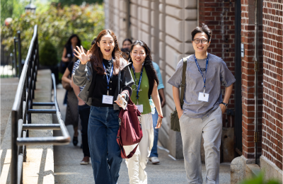 LLM Orientation 2025  students walking