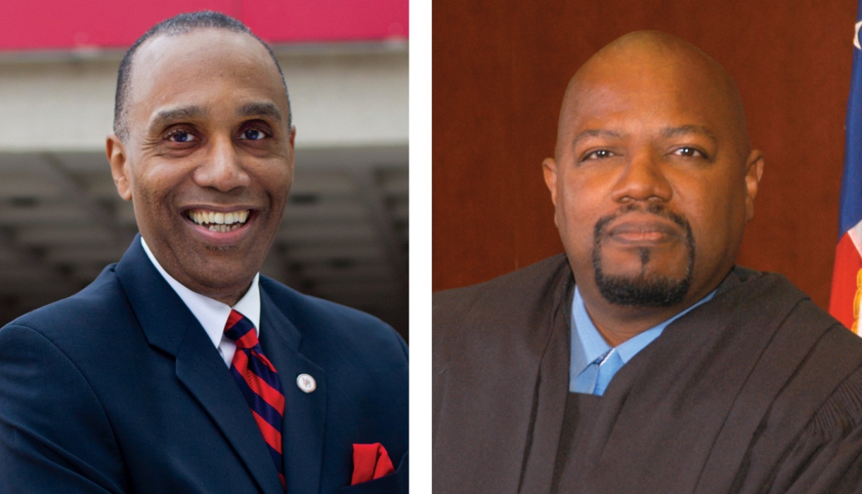 Headshots of Leonard Baynes ’82 and Richard Franklin Boulware II ’02