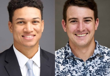 side by side headshots of male law students