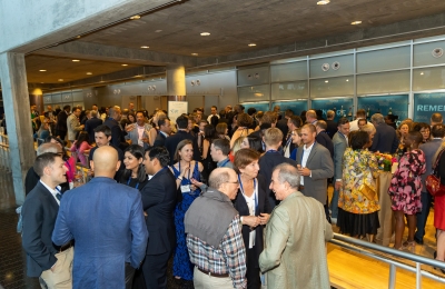 Large crowd of people at Columbia Law Reunion