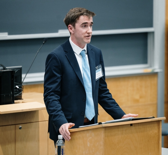 Man standing at a podium