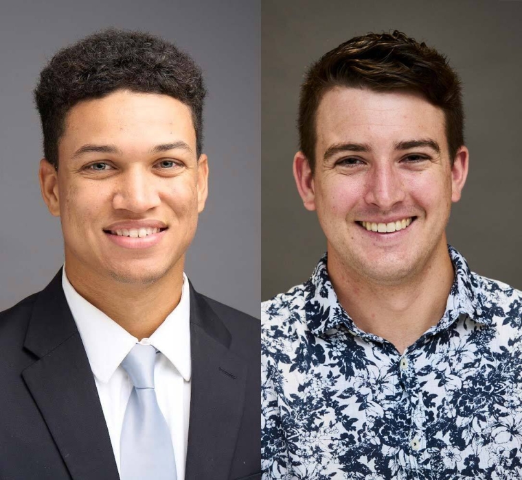 side by side headshots of male law students