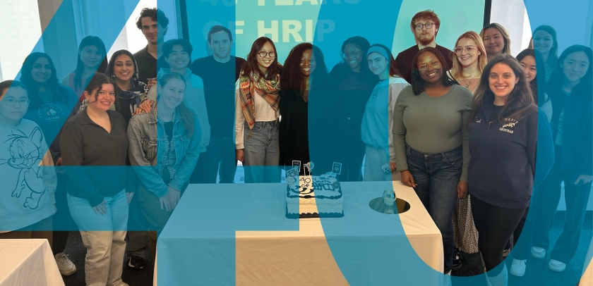 Columbia Law Human Rights Interns at a party