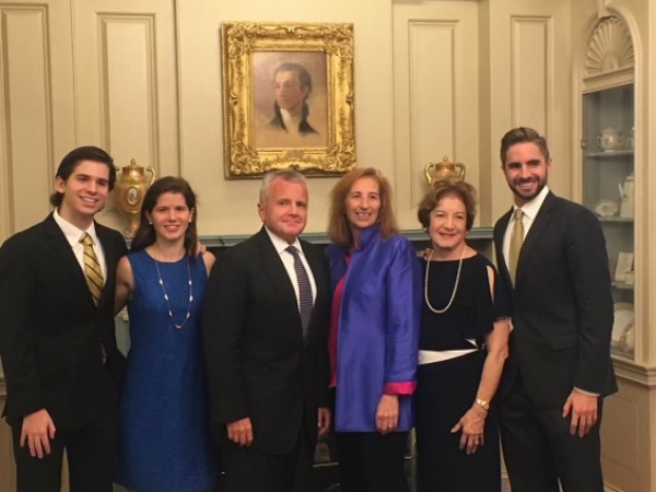 Family of three men and three woman at the State Department